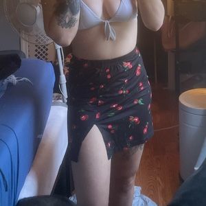 Cherry mini skirt